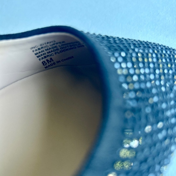 INC International Concepts Black Fabric Black Glitter Dots Almond Toe Pumps sz 8 - Picture 15 of 15